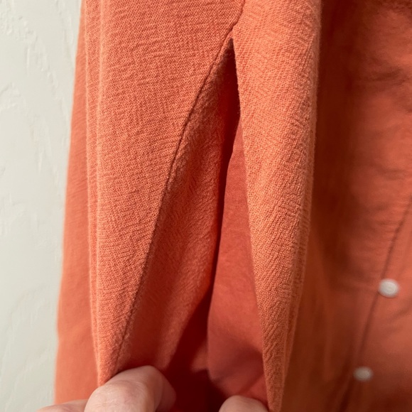 NWT UNIVERSAL THREADS Apricot Orange Flutter Sleeve Button Down Dress Size XXL - Picture 9 of 9
